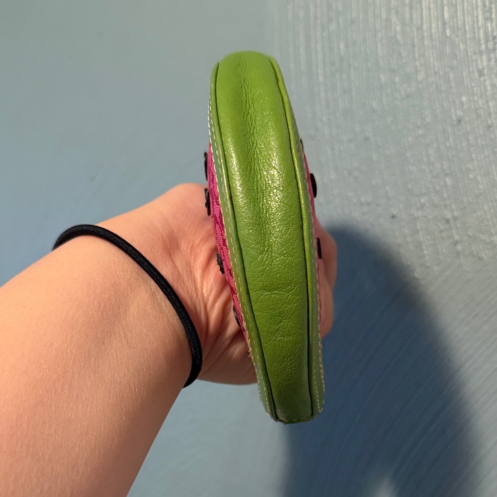 Coach Pink & Green Watermelon Slice Wristlet - Picture 4 of 9